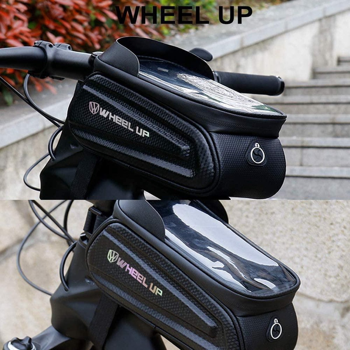 ENJOHOS Fiets-frametas, waterdichte fiets-toptubetas, fietsgereedschap-opbergtas voor MTB, racefietsaccessoire ENJOHOS Fiets-frametas, waterdichte fiets-toptubetas, fietsgereedschap-opbergtas voor MTB, racefietsaccessoire