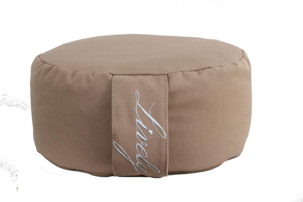 Meditatiekussen-yoga kussen - yoga prop - yoga artikelen - yoga accessoires -biologisch boekweit- camel