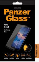 PanzerGlass Case Friendly Gehard Glas Screenprotector Geschikt voor Nokia 5.4 - Zwart