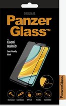 PanzerGlass Case Friendly Gehard Glas Ultra-Clear Screenprotector voor Xiaomi Redmi 9 - Zwart