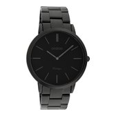 OOZOO Vintage series - Zwarte horloge met zwarte roestvrijstalen armband - C20025 - Ø42