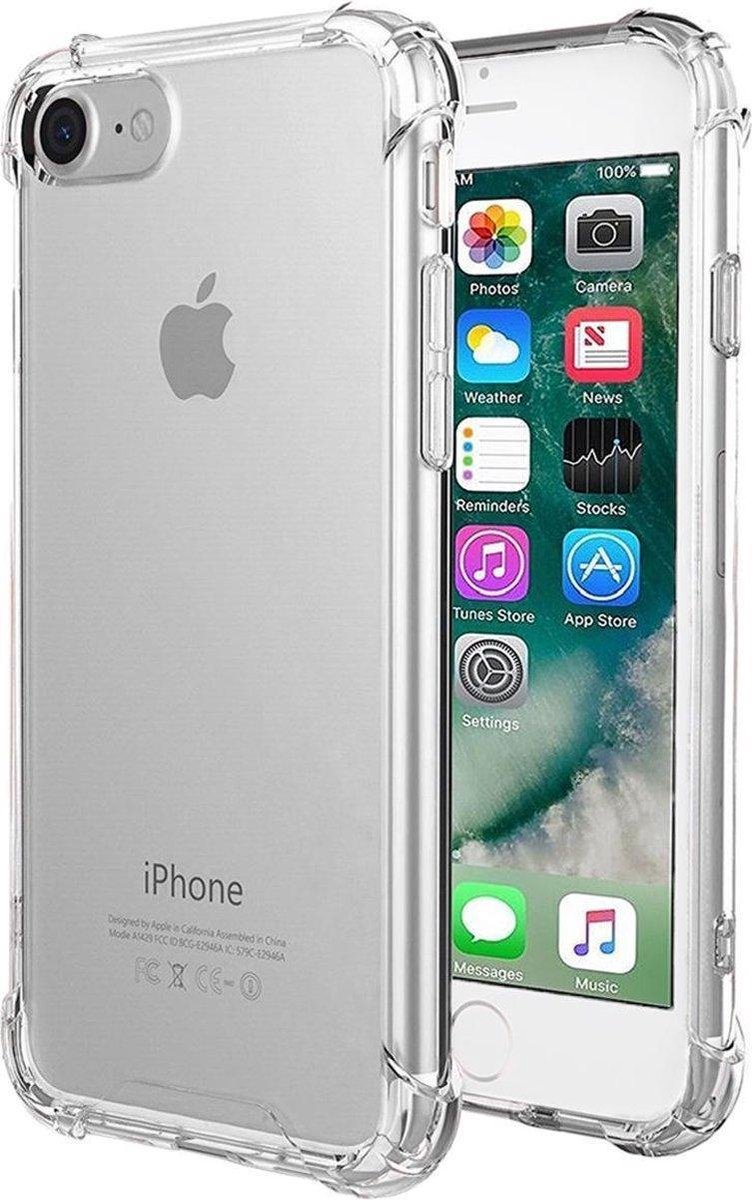 iPhone 8 Hoesje Siliconen Shock Proof Case - Apple iPhone 8 Hoesje Transparant - Apple iPhone 8 Hoes Cover Transparant - Apple 8 Case Shockproof