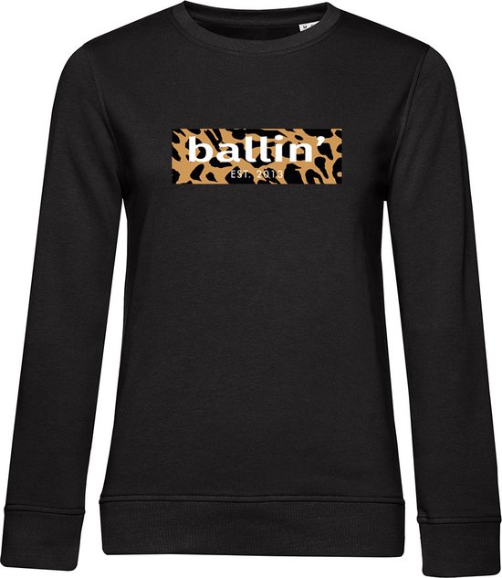 Dames Sweaters met Ballin Est. 2013 Panter Block Sweater Print - Zwart - Maat XS