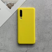 Voor Huawei P30 schokbestendig mat TPU beschermhoes (geel)