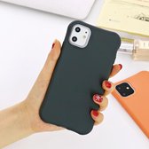 Voor iPhone 11 Pro effen kleur TPU Slim schokbestendige beschermhoes (donkergroen)