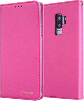 Voor Galaxy S9 CMai2 zijde textuur horizontale flip lederen tas met houder & kaartsleuven & fotolijst & portemonnee (rose rood)