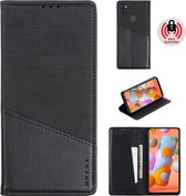 Voor Samsung Galaxy A11 / M11 MUXMA MX109 Horizontale flip lederen tas met houder & kaartsleuf & portemonnee (zwart)