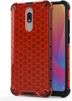 Voor Geschikt voor Xiaomi Redmi 8A schokbestendige honingraat pc + TPU-behuizing (rood)
