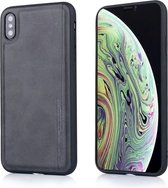 Voor iPhone XS Max Diaobaolee schokbestendig PU + TPU beschermhoes (zwart)