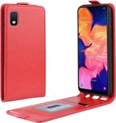 Crazy Horse Verticale Flip Leren Beschermhoes voor Galaxy A10E (rood)