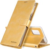 Voor Galaxy A71 GOOSPERY BLUE MOON DIARY Crazy Horse Texture Horizontaal Flip Leather Case Met Beugel & Card Slot & Wallet (Champagne Gold)