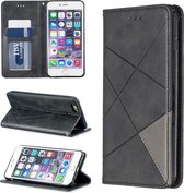 Ruit Textuur Horizontale Flip Magnetische Leren Case met houder & kaartsleuven & portemonnee voor iPhone 6 Plus & 6s Plus (zwart)