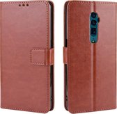 Retro Crazy Horse Texture Horizontale Flip Leather Case voor OPPO Reno 10x Zoom / Reno 5G, met houder & kaartsleuven & fotolijst (bruin)