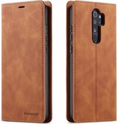 Voor Geschikt voor Xiaomi Redmi Note 8 Pro Forwenw Dream Series Oil Edge Strong Magnetism Horizontal Flip Leather Case with Holder & Card Slots & Wallet & Photo Frame (Brown)