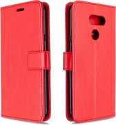 Voor LG K40S Crazy Horse Texture Horizontale Flip Leather Case met houder & kaartsleuven & portemonnee & fotolijst (rood)