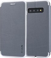 Voor Galaxy S10 + CMai2 Linglong Series PC + PU horizontale flip lederen tas met houder en kaartsleuf (grijs)