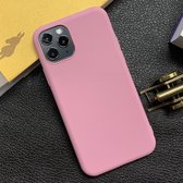 Voor iPhone 11 Pro schokbestendig mat TPU beschermhoes (roze)