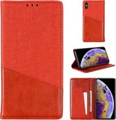 Voor iPhone XS Max MUXMA MX109 horizontale flip lederen tas met houder & kaartsleuf & portemonnee (rood)