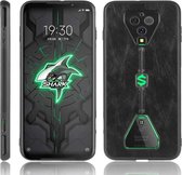 Voor Xiaomi Black Shark 3 Pro Schokbestendig Naaien Koe Patroon Skin PC + PU + TPU Case (Zwart)