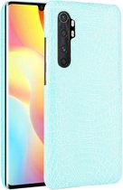 Voor Xiaomi Mi Note 10 Lite Shockproof Crocodile Texture PC + PU Case (lichtgroen)