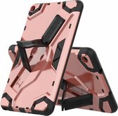 Voor Samsung Galaxy Tab A 8.0 & S Pen (2019) P200 / P205 Escort Series TPU + PC schokbestendige beschermhoes met houder (Rose Gold)