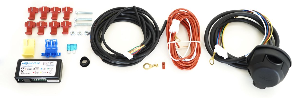 Trekhaak kabelset - universeel - E-module - 7-polig met PDC - trekhaakkabelset