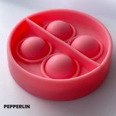 PEPPERLIN® • Blij Kind - Fidget - Popit - Klein -  Mini - Duurzaam - Roze - Pink - Rond - Gifvrij - Uniek