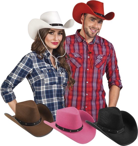 PARTY PLAY - Chapeau de cowboy noir pour homme - Chapeaux> Autre