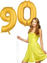 Inclusief helium Ballonnen cijfers 90 gevuld.