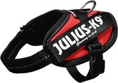 Julius k9 power-harnas/tuig voor labels rood - baby 2/35-43 cm - 1 stuks