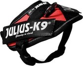 Julius k9 power-harnas/tuig voor labels rood - baby 1/30-37 cm - 1 stuks