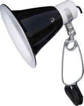 Komodo black dome clamp lamp fixture - 14 cm - 1 stuks