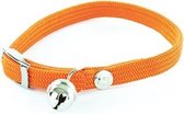 Halsband kat elastisch nylon oranje - 30x1 cm - 1 stuks