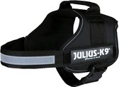 Julius k9 power-harnas / tuig voor labels zwart - maat 0/58-76 cm - 1 stuks