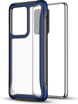 Voor Galaxy S20 + Blade-serie Transparant acryl Beschermhoes (marineblauw)