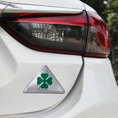 Klavertje vier Herb Luck Symbol Aluminium Slim Triangle Badge Embleem Etiketteren Sticker Styling Dashboard Decoratie
