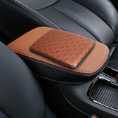 Universele comfortabele auto-armleuningmatten Auto-armleuningen Cover Voertuig Middenconsole Armleuning Zitkoffer Zacht mattenkussen, afmeting: 29,5 * 21 cm (bruin)