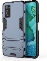 Voor Huawei Honor V30 Pro schokbestendige pc + TPU beschermhoes met onzichtbare houder (marineblauw)