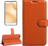 Let op type!! Voor Xiaomi Mi 5c Litchi Texture horizontale Flip lederen draagtas met magnetische sluiting & houder & kaartsleuven & Wallet(Black)