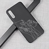 Five Hands Painted Pattern Soft TPU Case voor Galaxy A50