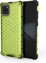 Voor Galaxy Note 10 Lite schokbestendig Honeycomb PC + TPU beschermhoes (groen)