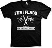 The Big Bang Theory Heren Tshirt -XL- Fun With Flags Zwart