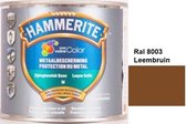 Hammerite Metaallak Lak- 2 in 1 ( primer en eindlaag) - metaal - RAL 8003 - Leembruin - 1 l zijdeglans