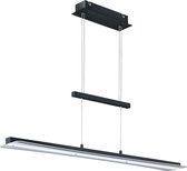 LED Hanglamp - Hangverlichting - Iona Sena - 18W - Aanpasbare Kleur - Rechthoek - Mat Zwart - Aluminium