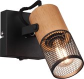 LED Wandspot - Iona Yosh - E14 Fitting - 1-lichts - Vierkant - Mat Zwart - Aluminium