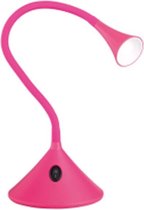 LED Tafellamp - Iona Vipa - 3W - Warm Wit 3000K - Rond - Mat Roze - Kunststof