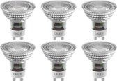 CALEX - LED Spot 6 Pack - Reflectorlamp - GU10 Fitting - 3W - Warm Wit 2800K - Wit