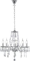 LED Kroonluchter - Iona Queny - E14 Fitting - 5-lichts - Rond - Glans Chroom - Aluminium