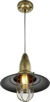 LED Hanglamp - Hangverlichting - Iona Fisun - E27 Fitting - Rond - Oud Brons - Aluminium