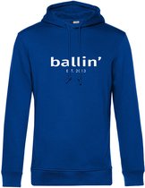 Heren Hoodies met Ballin Est. 2013 Basic Hoodie Print - Blauw - Maat XS